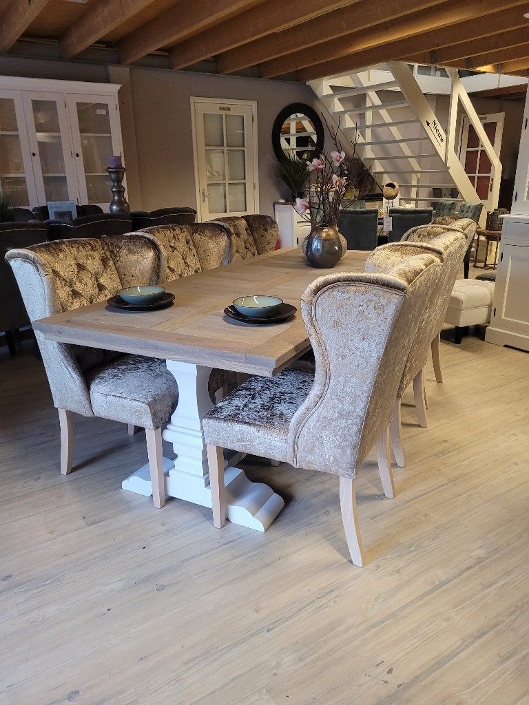 VOORRAAD 6 Landelijke Eetkamerstoelen Daisy €1608 NU €1199 B, Huis en Inrichting, Stoelen, Overige kleuren, Nieuw, Ophalen of Verzenden