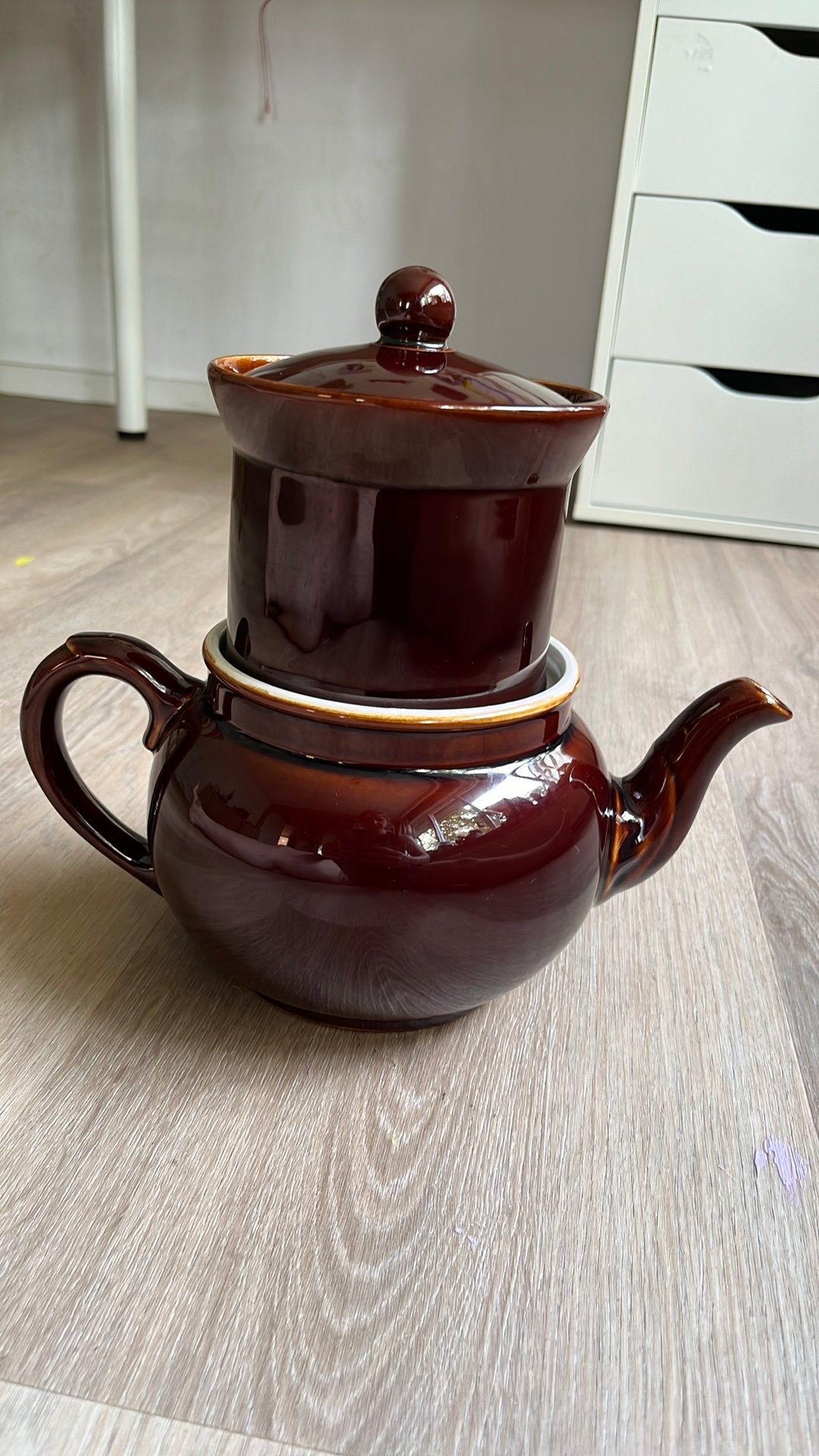 Prachtige vintage ouderwetse koffiepot, Antiek en Kunst, Ophalen of Verzenden