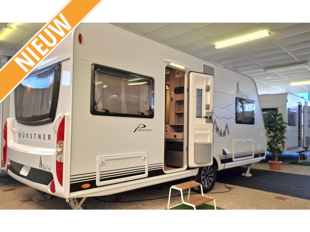 Bürstner Premio Black Forest 455 TS AANBIEDING!, Caravans en Kamperen, Caravans, Bedrijf, 5 tot 6 meter, Tot en met 4, 1000 - 1250 kg
