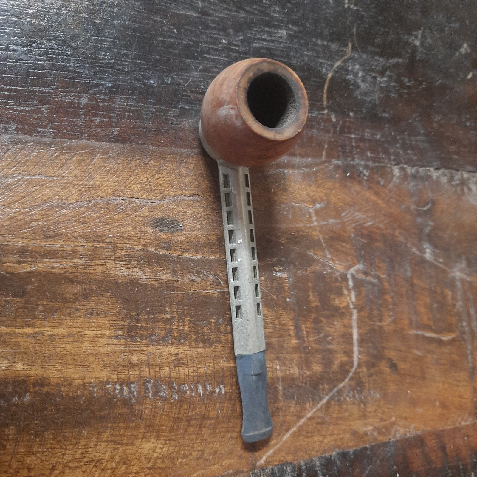 Lindbergh Vintage houten pijp met metalen steel, Ophalen of Verzenden, (Water)pijp