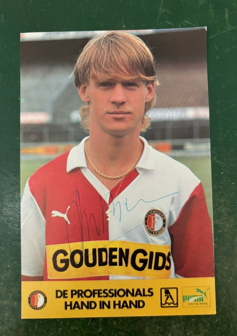 Gesigneerde spelerskaart Mario Been Feyenoord 83-84, Ophalen of Verzenden, Feyenoord, Spelerskaart