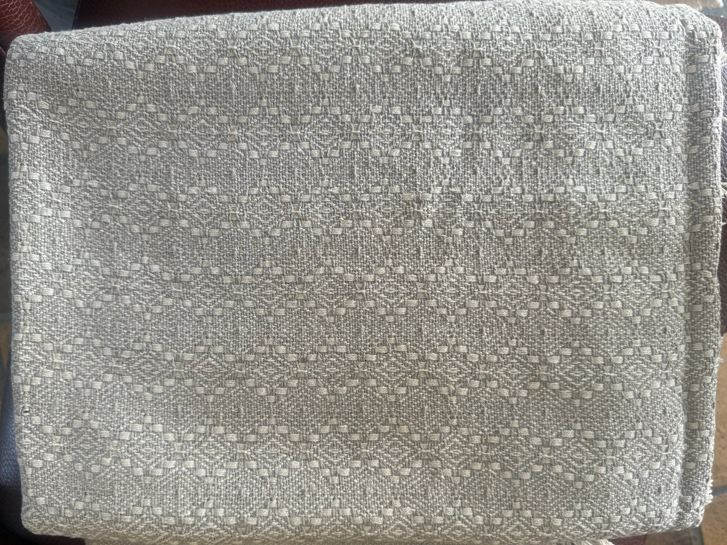 Riviera Maison Tafelkleed 1.50m x 1.20m gerecycled katoen, Nieuw, Ophalen of Verzenden, Katoen, Beige