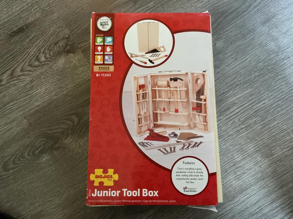 Bigjigs Toys Junior Gereedschapskist Hout 8+ Jaar, Ophalen of Verzenden, Zo goed als nieuw