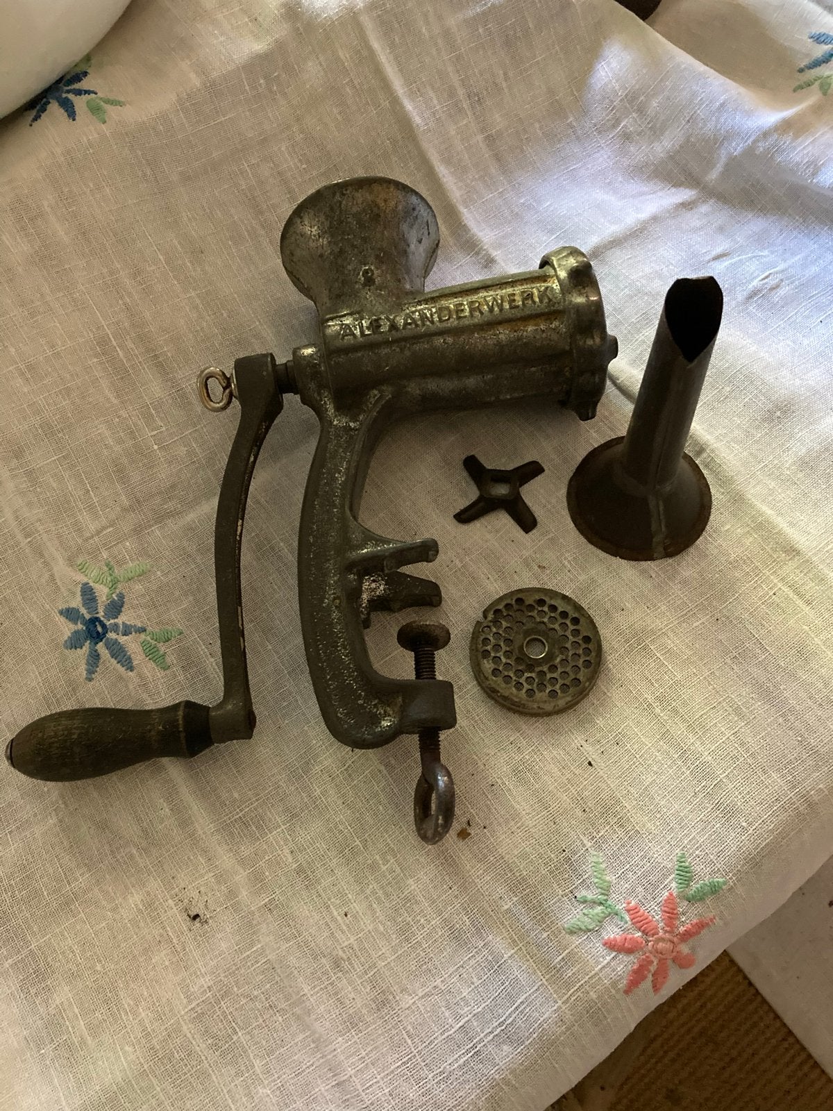 Vintage Vleesmachine - Alexanderwerk, Ophalen, Metaal, Grijs, Overige merken