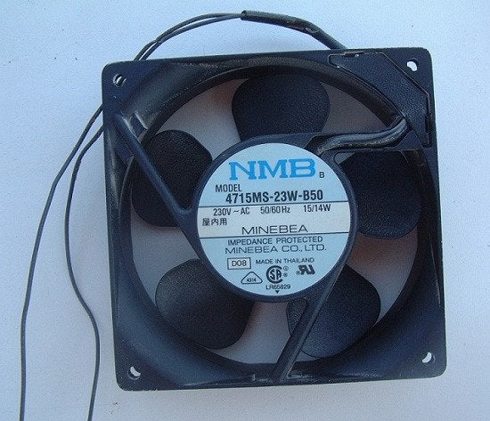 Ventilator Fan 220 Volt wissel stroom AC 12 x 12 cm, Ophalen of Verzenden, Zo goed als nieuw, Vloerventilator