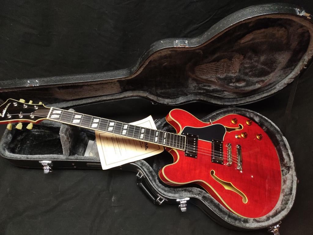 Eastman T486 Semi-Hollow Gitaar + Koffer, Ophalen of Verzenden, Zo goed als nieuw, Semi-solid body, Overige merken