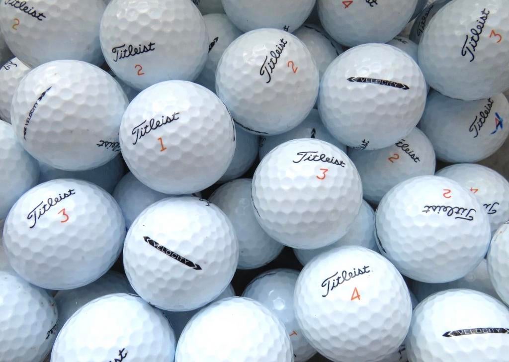 100 Titleist Velocity golfballen goede kwaliteit, Ophalen of Verzenden, Zo goed als nieuw, Bal(len)