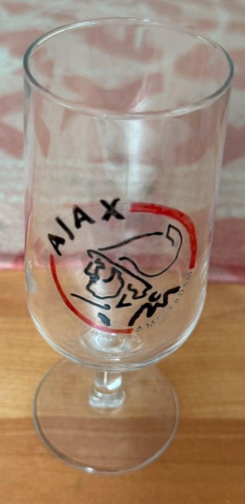 Ajax bierglas, Verzamelen, Ophalen of Verzenden, Gebruikt, Ajax, Overige typen