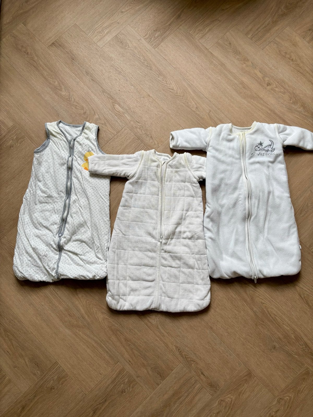 3 Slaapzakjes baby tot 62cm (2 met afritsbare mouwen), Kinderen en Baby's, Dekens, Slaapzakjes en Inbakerproducten, Ophalen, Wasbaar