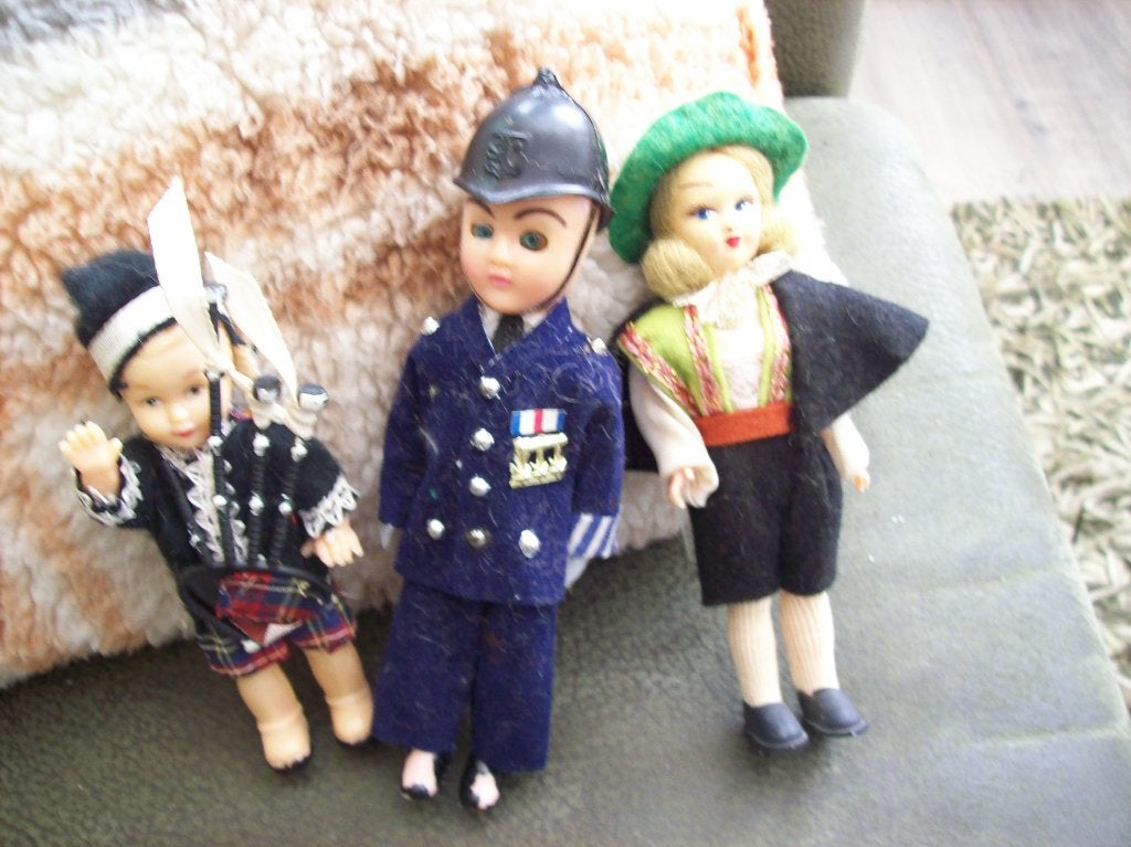 3mooie oude vintage popjes tesamen 0,75, Ophalen, Zo goed als nieuw, Pop