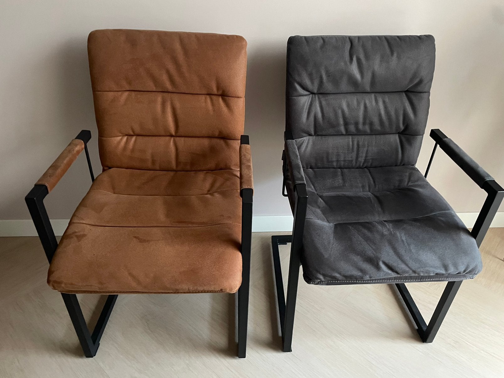 6x eetkamerstoelen, Ophalen, Zo goed als nieuw, Grijs, Vijf, Zes of meer stoelen