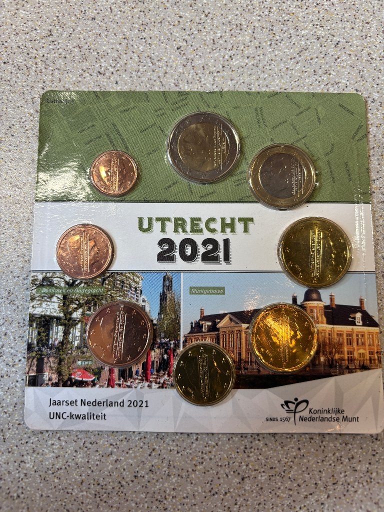 jaarset Utrecht 2021 UNC, Ophalen of Verzenden, Vóór koninkrijk, Euro's, Setje
