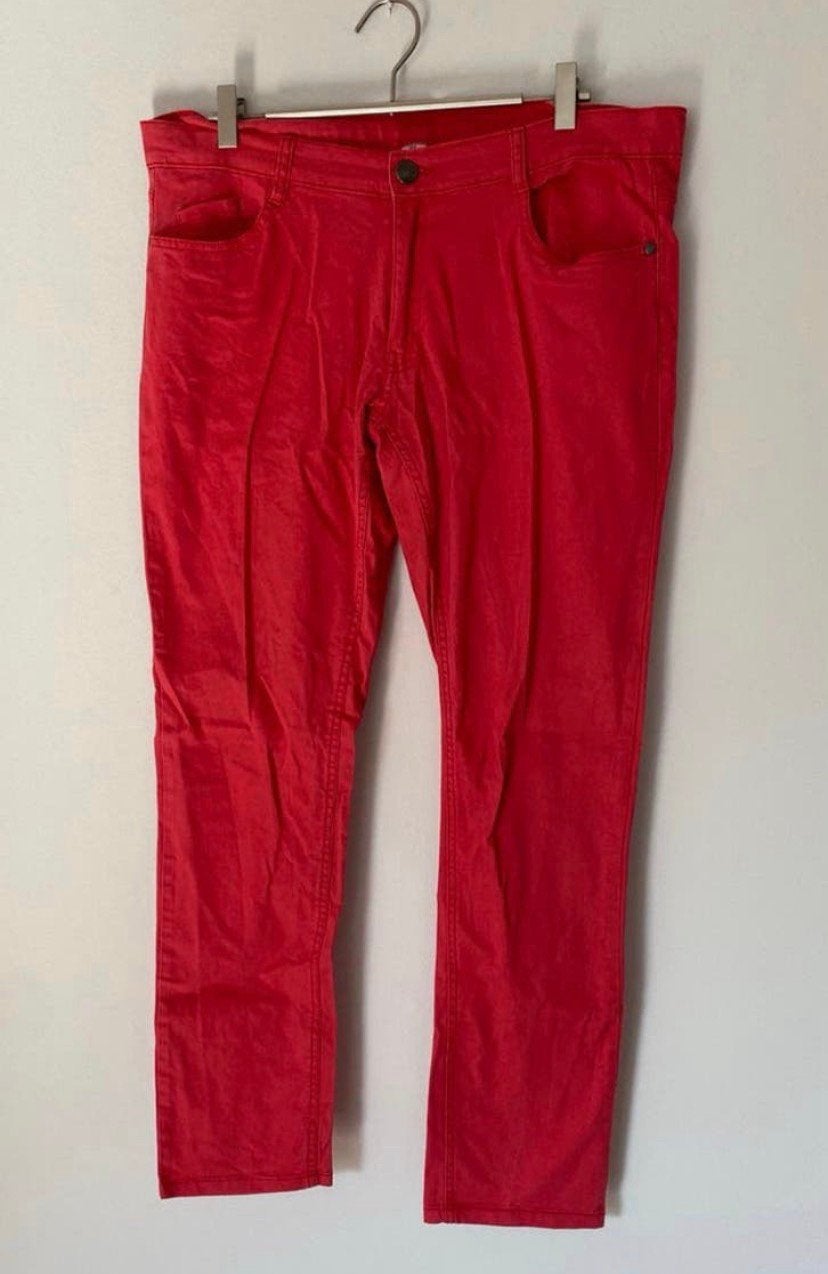 Dames broek, rood. Maat 44, Verzenden, Maat 42/44 (L), Zo goed als nieuw, Lang