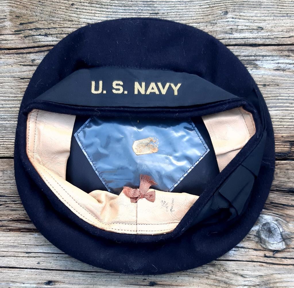 US Navy Cap WW2, Ophalen of Verzenden, Marine, Amerika, Helm of Baret