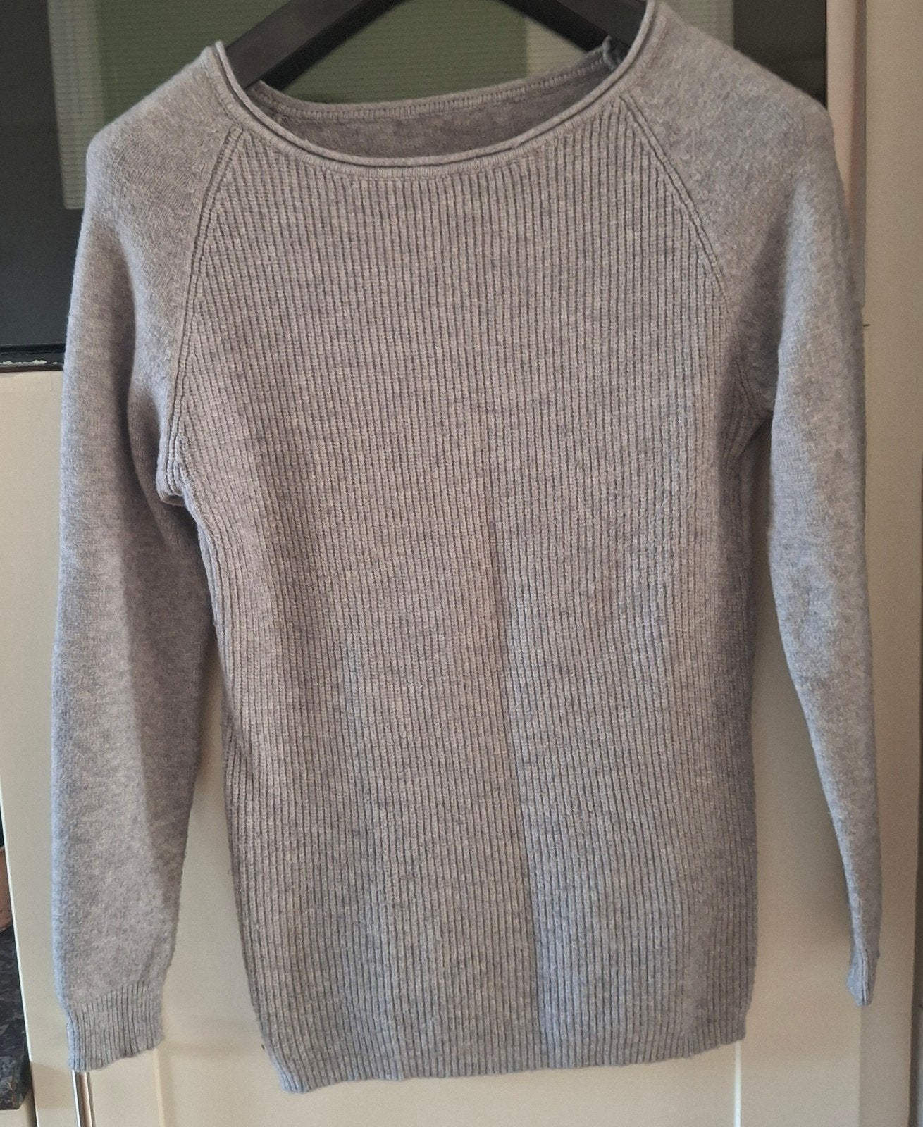 Grijs wolmix dames truitje mt 36/38 check maten, Ophalen of Verzenden, Zo goed als nieuw, Maat 36 (S), Grijs