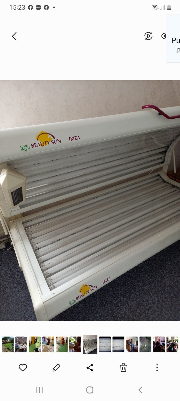 Beauty Sun Ibiza Zonnebank - Dubbelzijdig, Ophalen, Gebruikt, Zonnebank dubbelzijdig, 15 lampen of meer