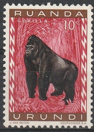 4409. Ruanda Urundi 161 pfr. Gorilla, Postzegels en Munten, Ophalen of Verzenden, Overige landen, Postfris