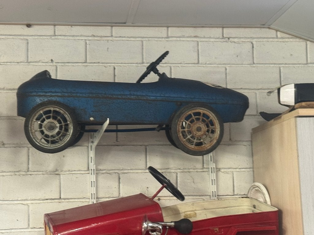 trapauto ferrari blauw, Ophalen of Verzenden