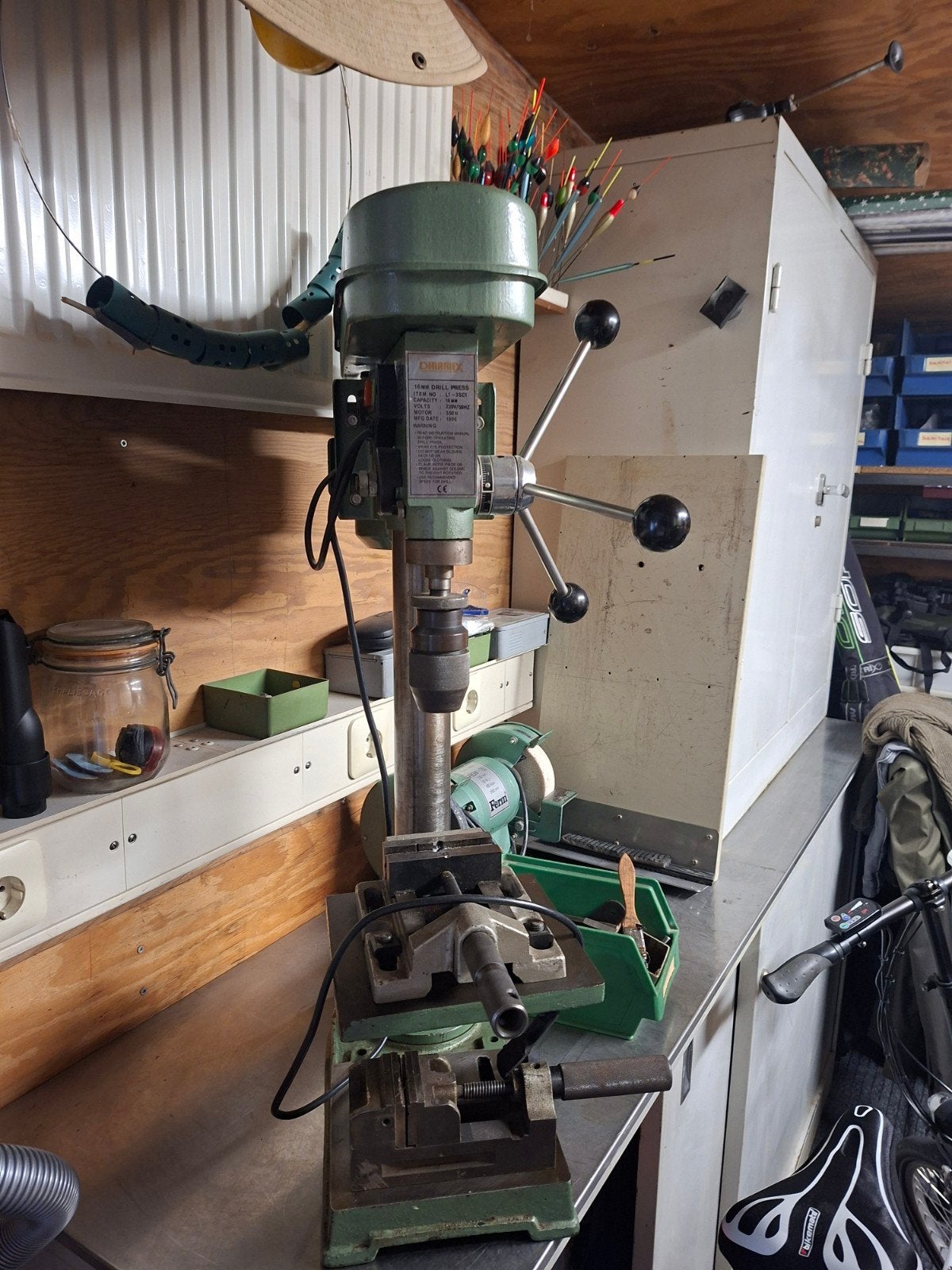 Kolomboormachine + slijpsteen te koop, Ophalen, Boormachine