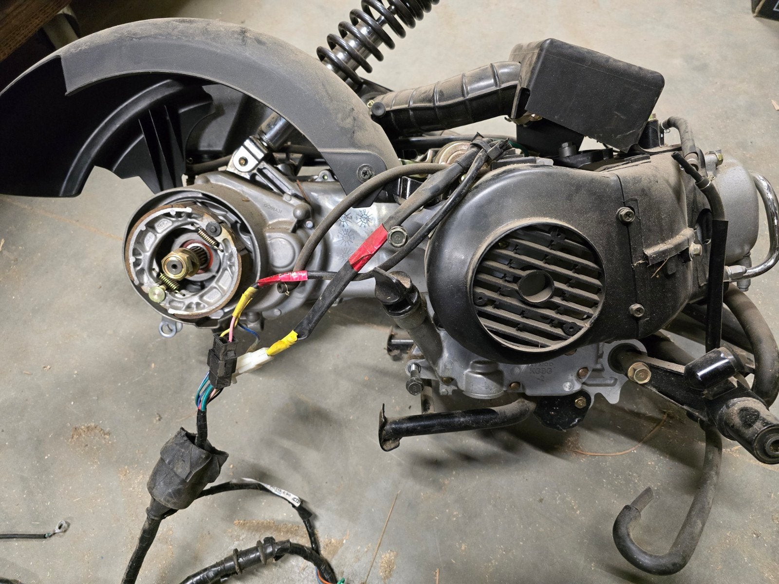 Kymco GY6 motorblok blok motor 4t 10inch. Weinig kilometers, Ophalen, Gebruikt, Blok, Kymco