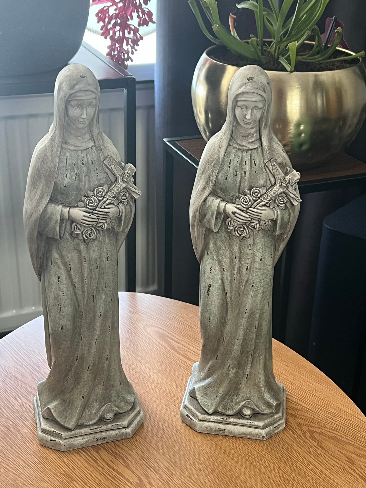 Set van 2 beelden: Maria, Clayre & Eef, Brocante, Nieuw, Ophalen of Verzenden, Grijs