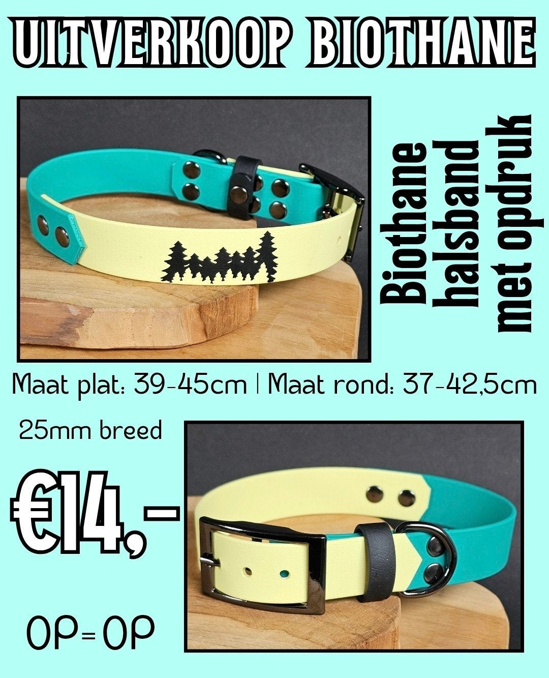 Nieuwe Biothane halsband | Hond | Handgemaakt, Verzenden, Handgemaakt, Nieuw