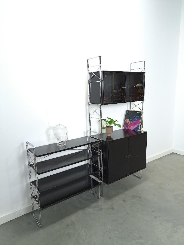 Set Deens design Denka modulaire kast en stellingkast, Overige houtsoorten, Ophalen of Verzenden, Minder dan 150 cm, 150 tot 200 cm