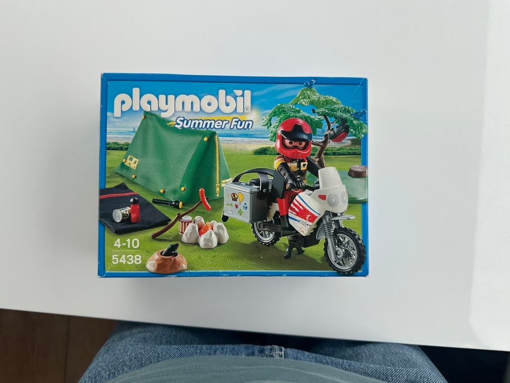 Playmobil set met een motor en tent, Kinderen en Baby's, Speelgoed | Playmobil, Ophalen of Verzenden, Nieuw, Complete set