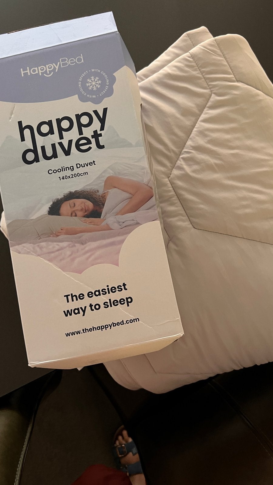 Happybed verkoelend dekbed 140x200cm, Ophalen, Eenpersoons, Beige, Nieuw