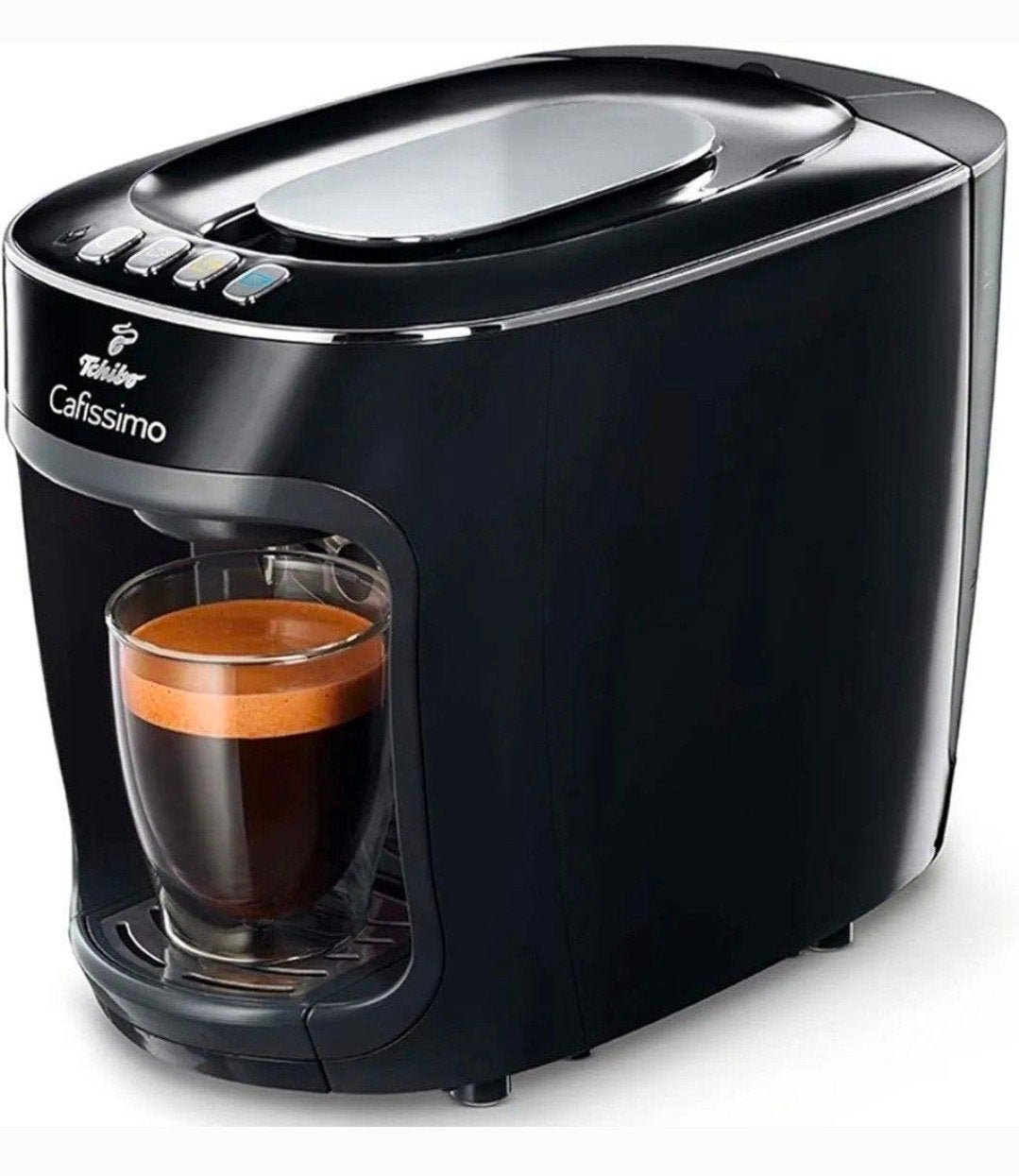Tchibo Cafissimo koffiezetapparaat - Zwart, Koffiepads en cups, Koffiemachine, Ophalen of Verzenden, Zo goed als nieuw