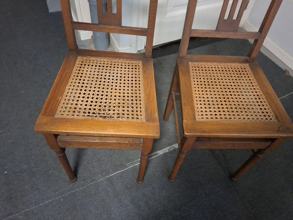Oude decoratieve stoeltjes, Ophalen, Gebruikt, Twee, Bruin