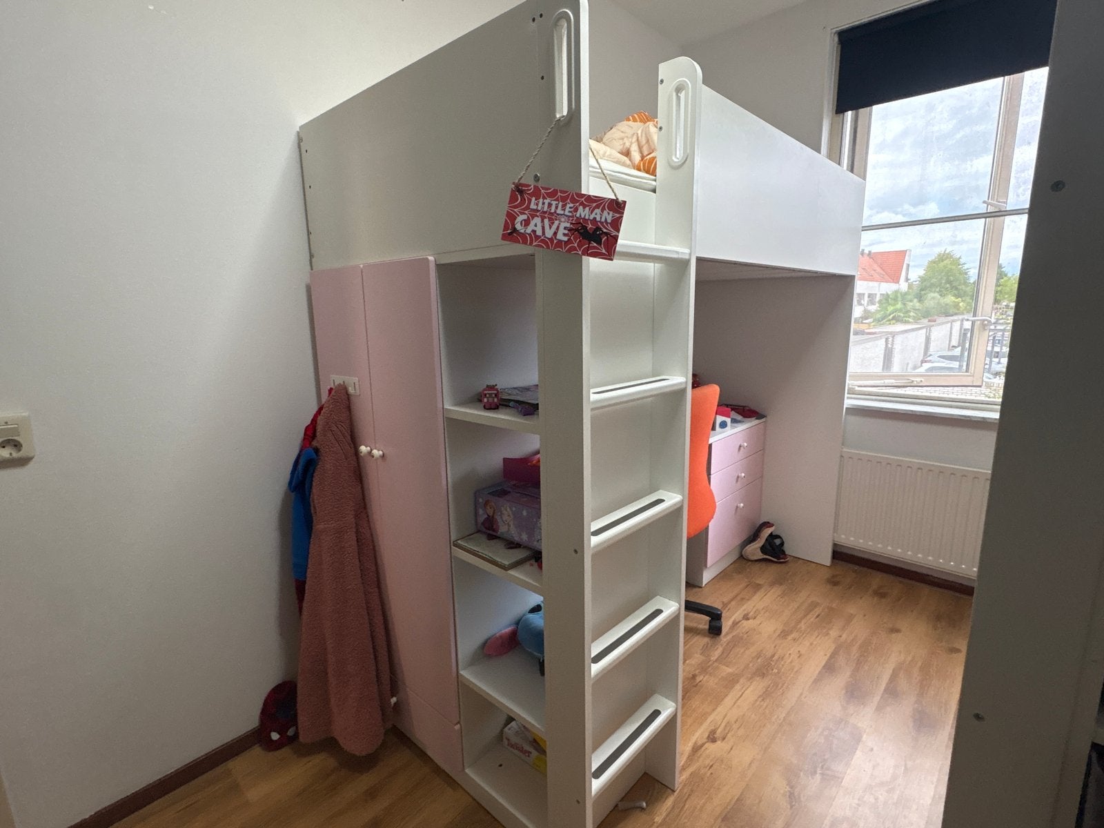 IKEA Hoogslaper (excl. matras en bureaustoel), Huis en Inrichting, Slaapkamer | Stapelbedden en Hoogslapers, Ophalen, Gebruikt