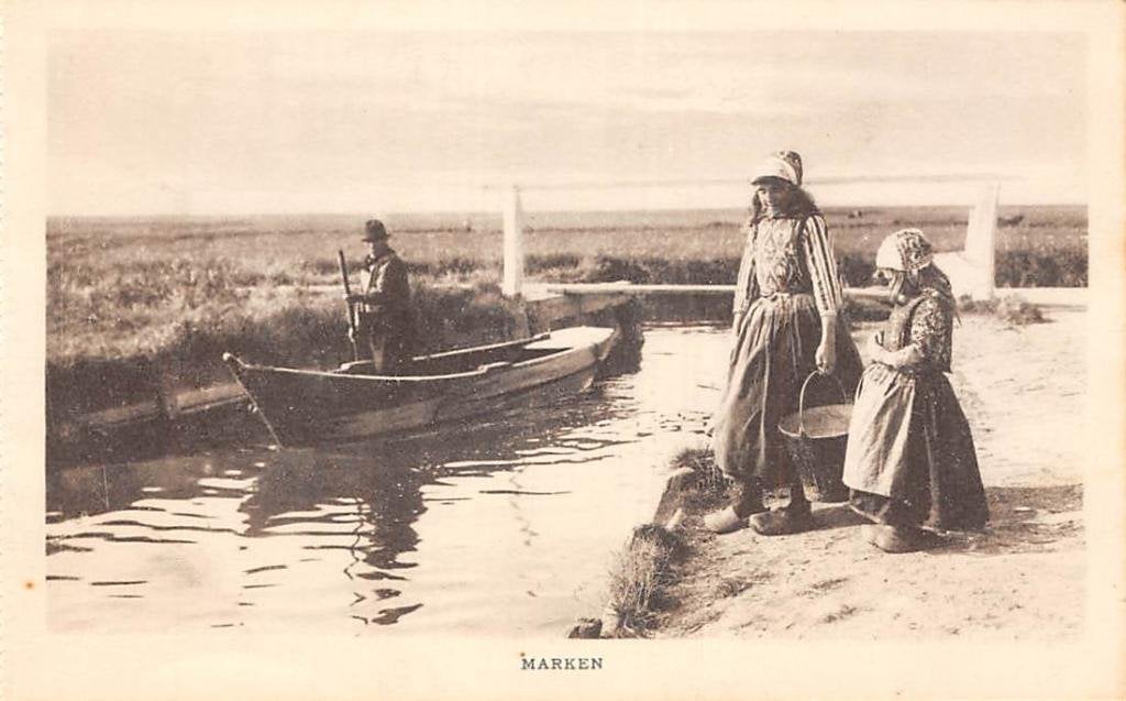Marken Punter Klederdracht, Ophalen of Verzenden, Voor 1920, Ongelopen, Noord-Holland