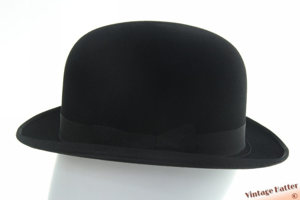 oude Vintage bolhoed bowler Silesca zwart vilt 56, Ophalen of Verzenden, Heren, Silesca
