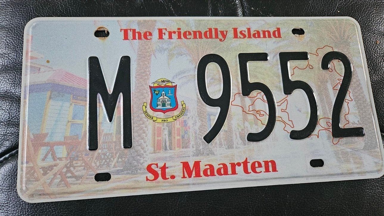 nummerplaat kentekenplaat St.Maarten, Verzamelen, Ophalen, Gebruikt, Auto's