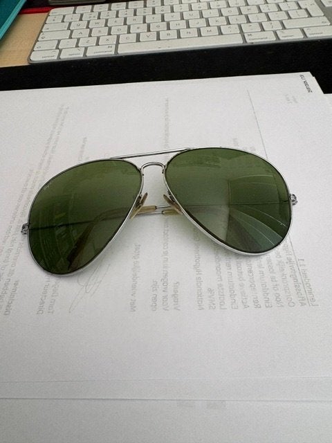RAY BAN PILOTEN ZONNEBRIL, Zonnebril, Ophalen of Verzenden, Zo goed als nieuw, Ray-Ban