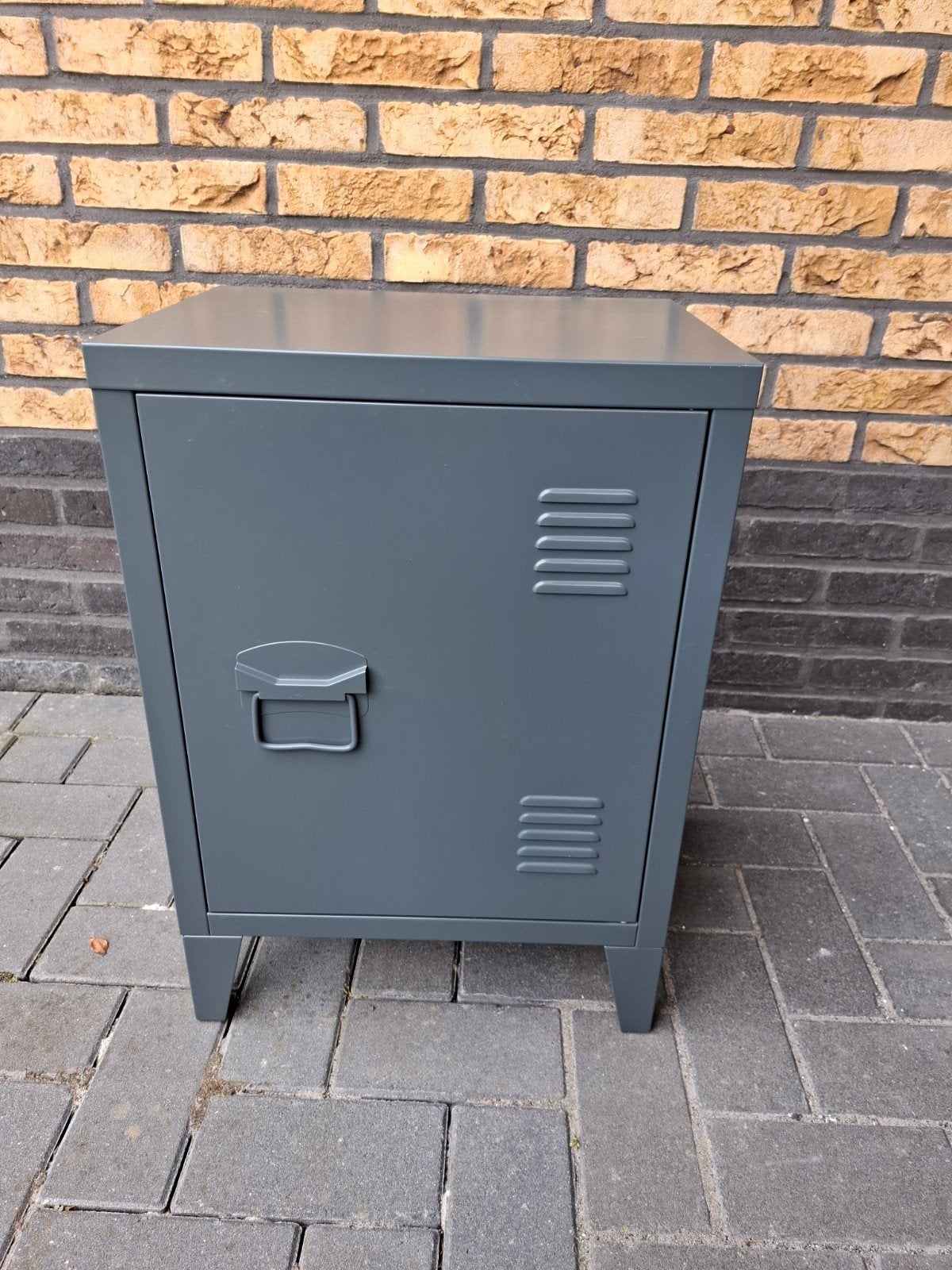 Antraciet locker (nacht)kastje, Ophalen, Gebruikt, Industrieel