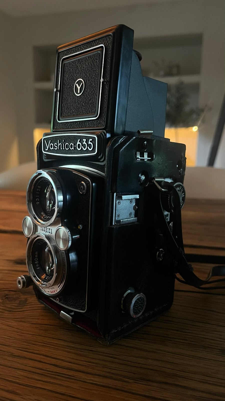 Yashica-635 Vintage TLR Camera met 35mm adapter, Audio, Tv en Foto, Fotocamera's Analoog, Ophalen, Gebruikt, Spiegelreflex, Overige Merken