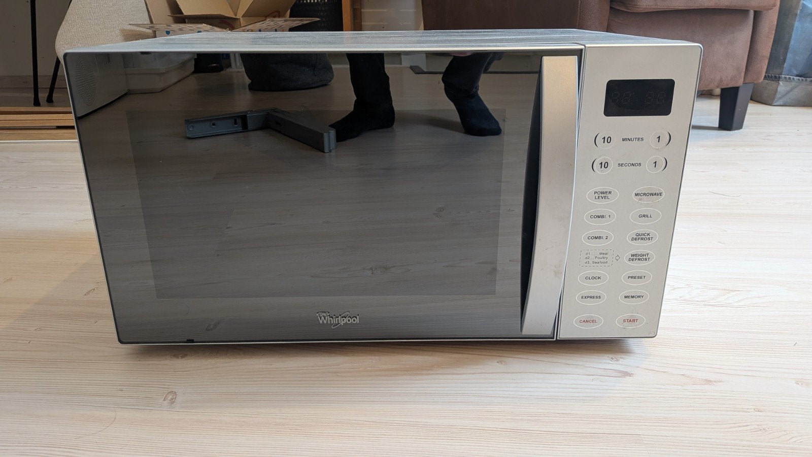 Whirlpool MWO 611 SL Combimagnetron met Grill, Ophalen, Combimagnetron, Grill, Zo goed als nieuw