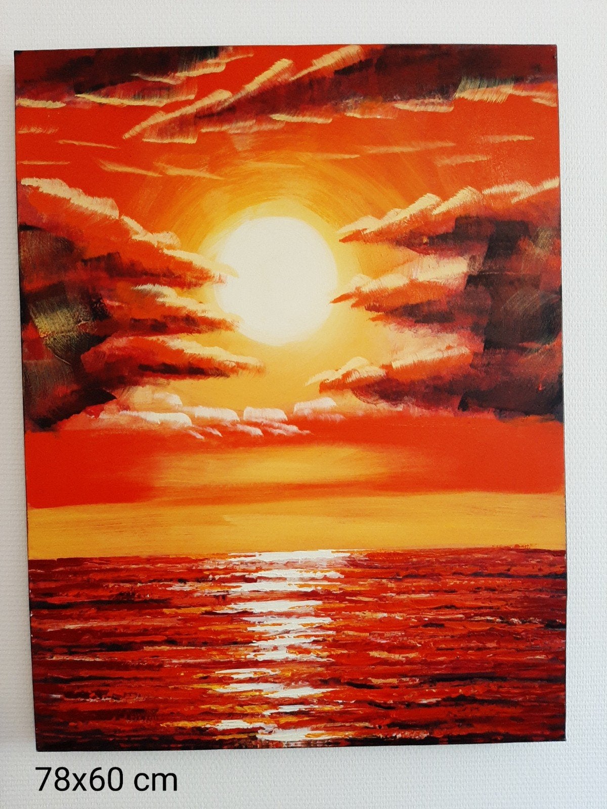 schilderij  zonsondergang, Ophalen of Verzenden