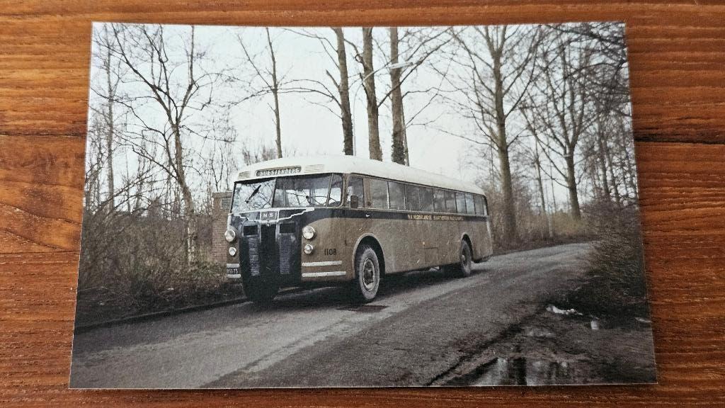 Foto BUS NBM Zeist 1108 NS Winschoten Museumbus, Verzamelen, Spoorwegen en Tramwegen, Gebruikt, Bus of Metro, Overige typen, Verzenden