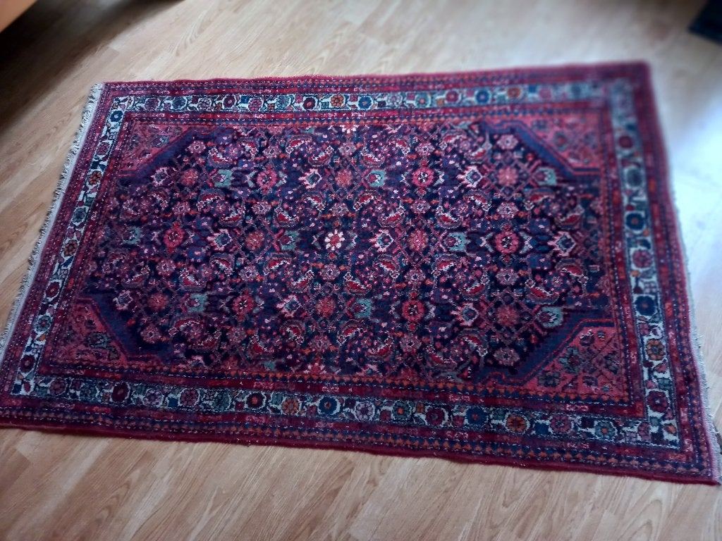 Perzisch tapijt, Ophalen, Gebruikt, 100 tot 150 cm, Blauw