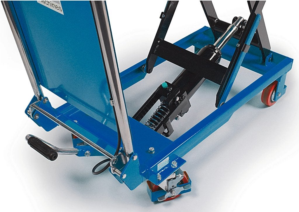 HBM verrijdbare werktafel, heftafel 150 kg, € 185,-, Ophalen, Zo goed als nieuw, Minder dan 70 cm, Inklapbaar