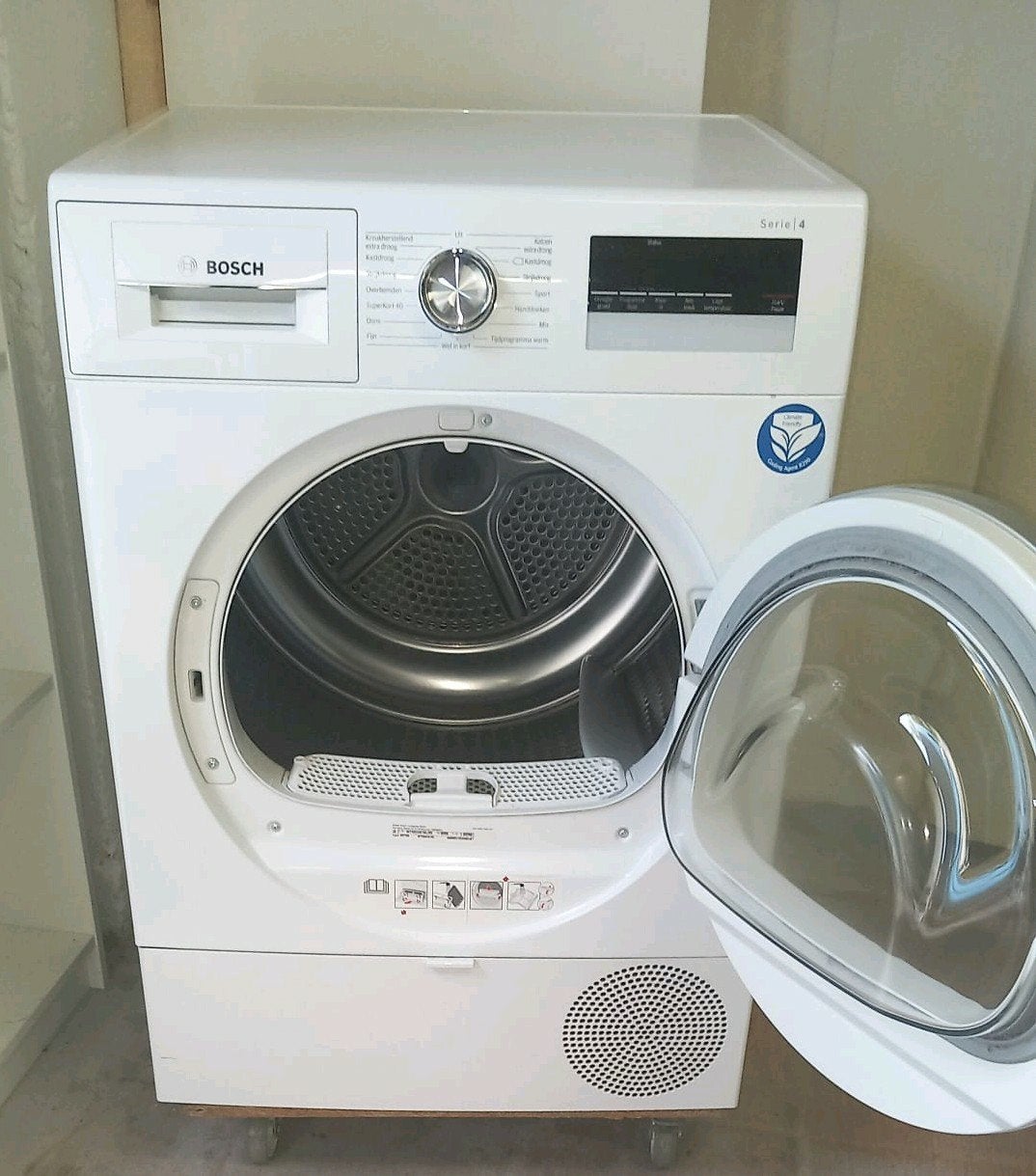 Wasdroger Bosch exclusiv serie 4, Ophalen, 6 tot 8 kg, Gebruikt, 85 tot 90 cm
