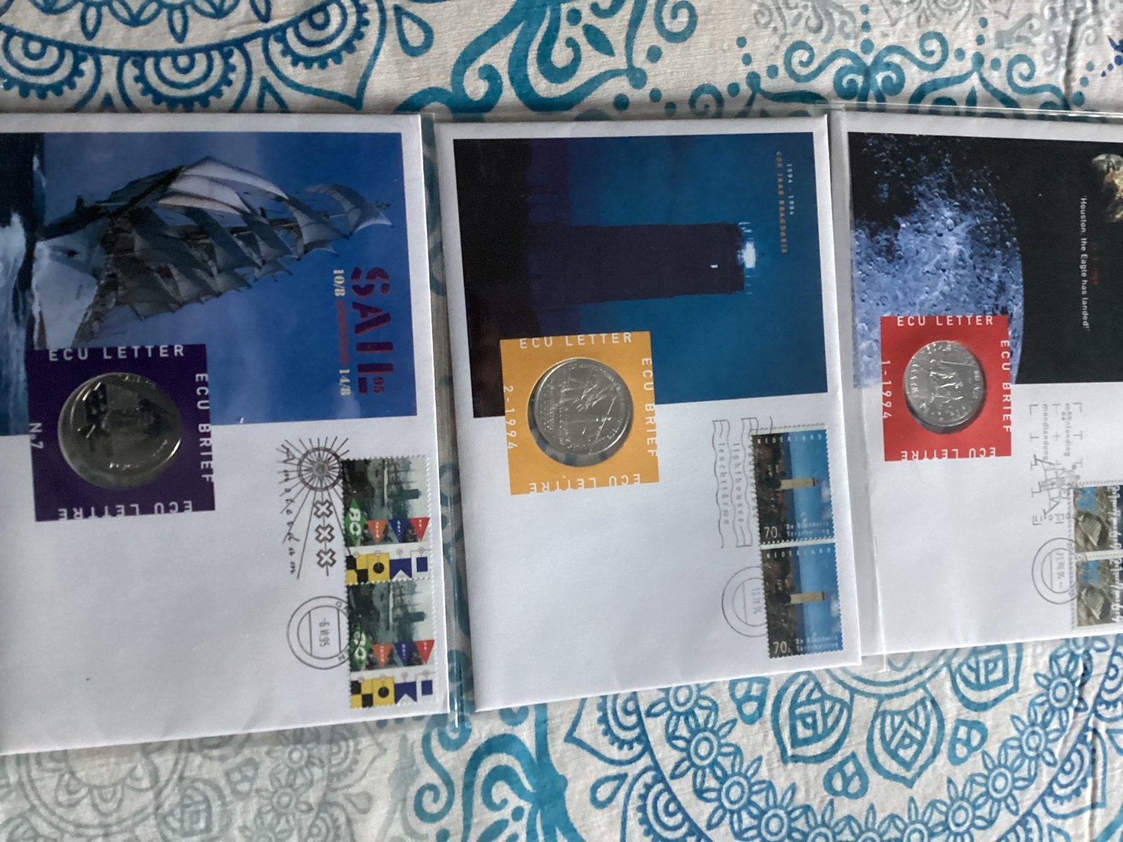 3 Ecu brieven, Postzegels en Munten, Ophalen of Verzenden, Nederland