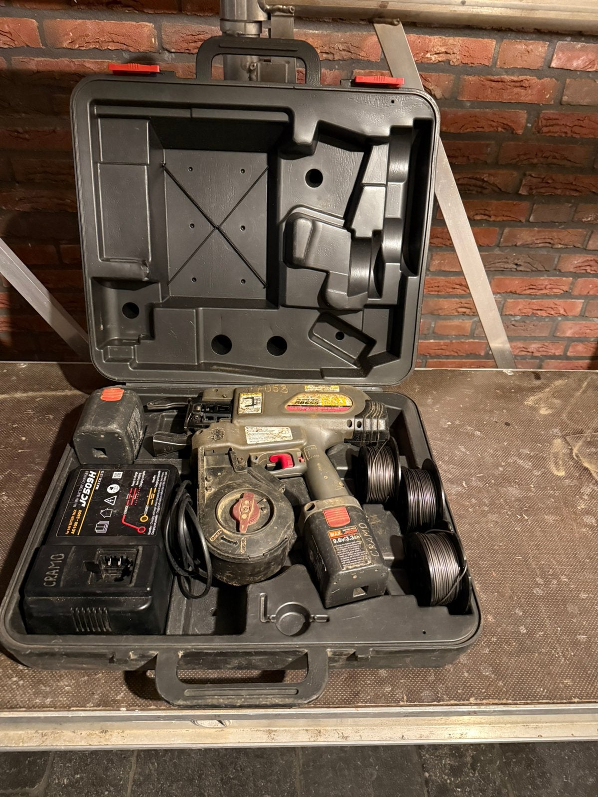 Vlecht machine betonijzer/vloerverwarming, Ophalen