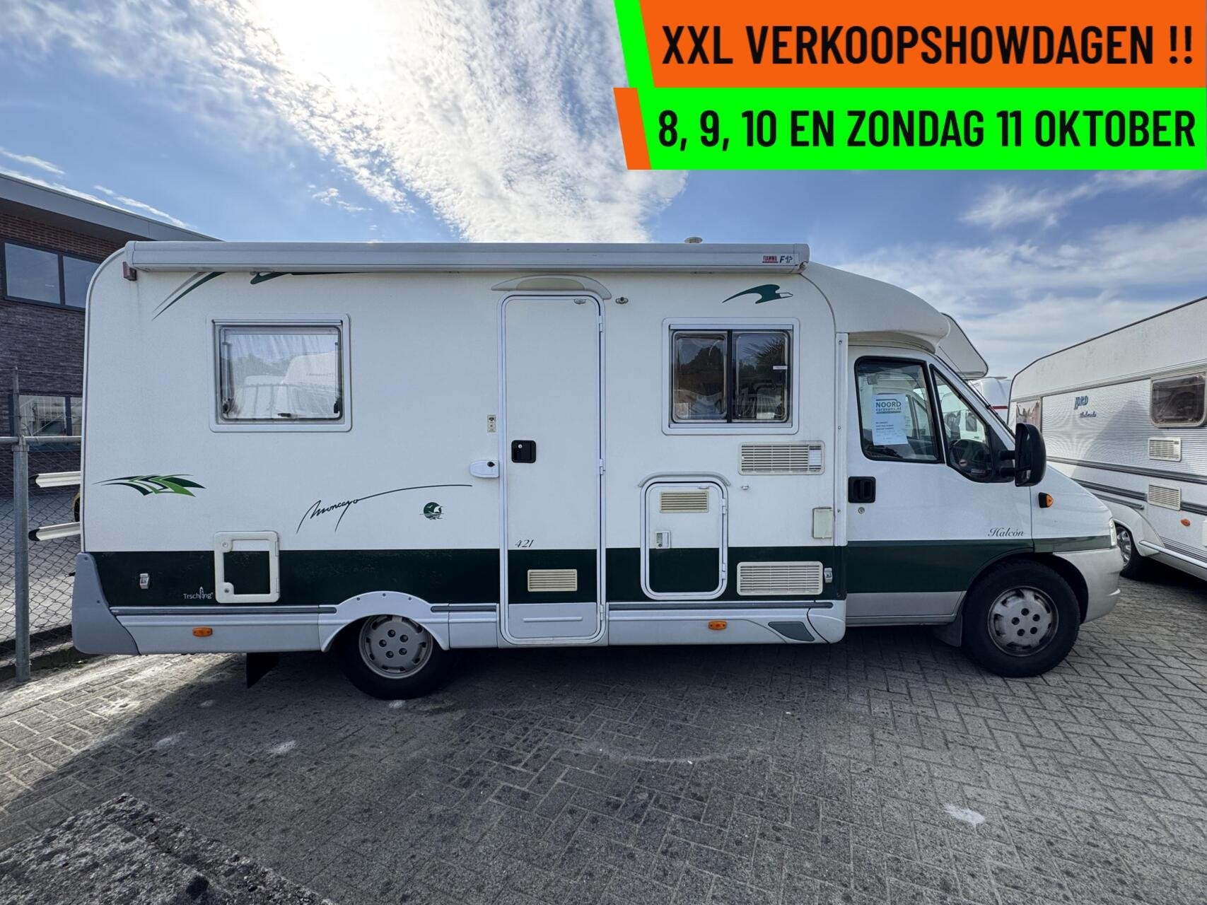 Moncayo Halcon H-421, FRANSBED, AIRCO, 97012 KM, Caravans en Kamperen, Overige merken, Fietsendrager, Bedrijf, Airconditioning