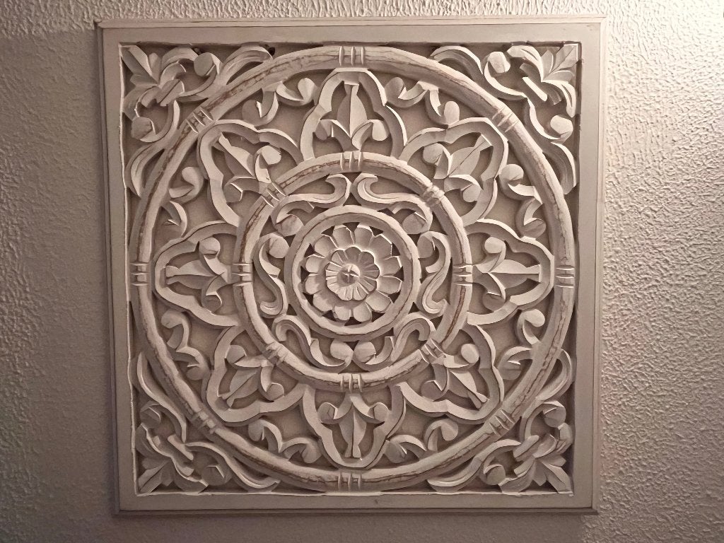 Wandpaneel houten bloem, Huis en Inrichting, Woonaccessoires | Wanddecoraties, Ophalen, Hout, Decoratieobject, 61 cm