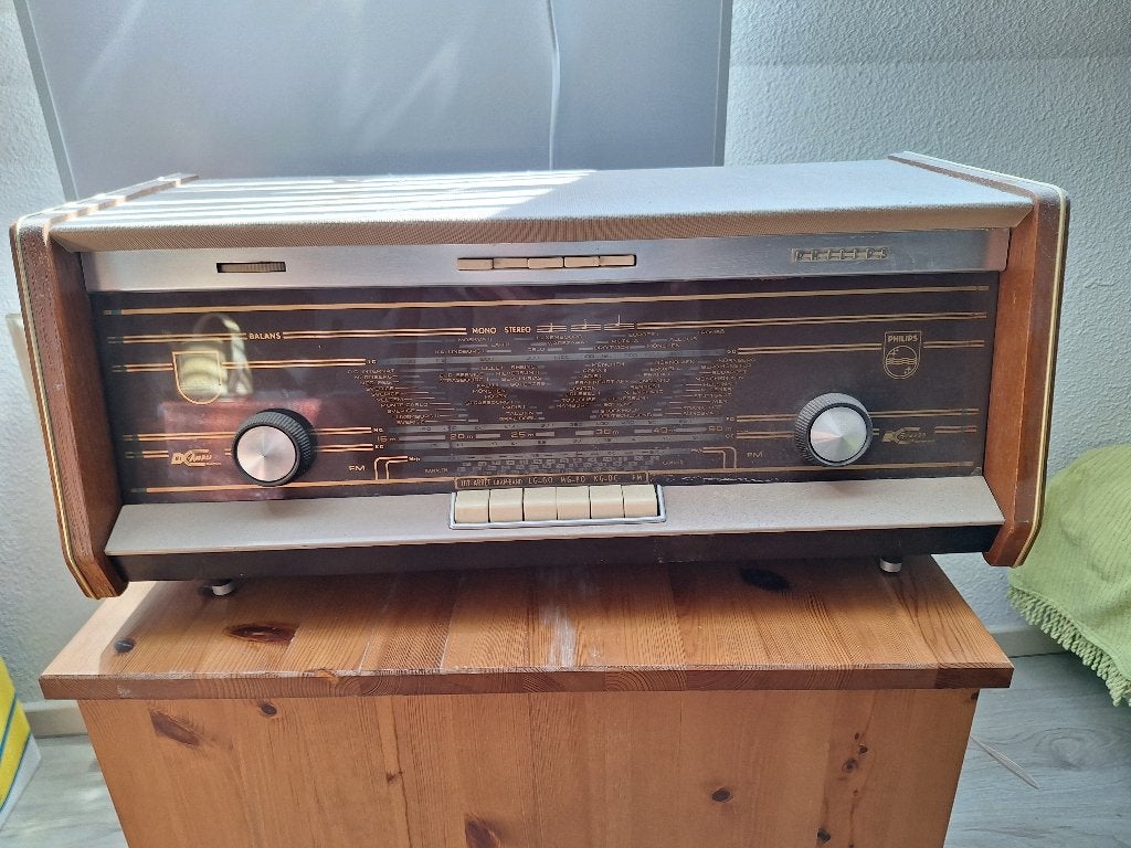 Oude Philips buizen radio, Ophalen, Gebruikt, Radio