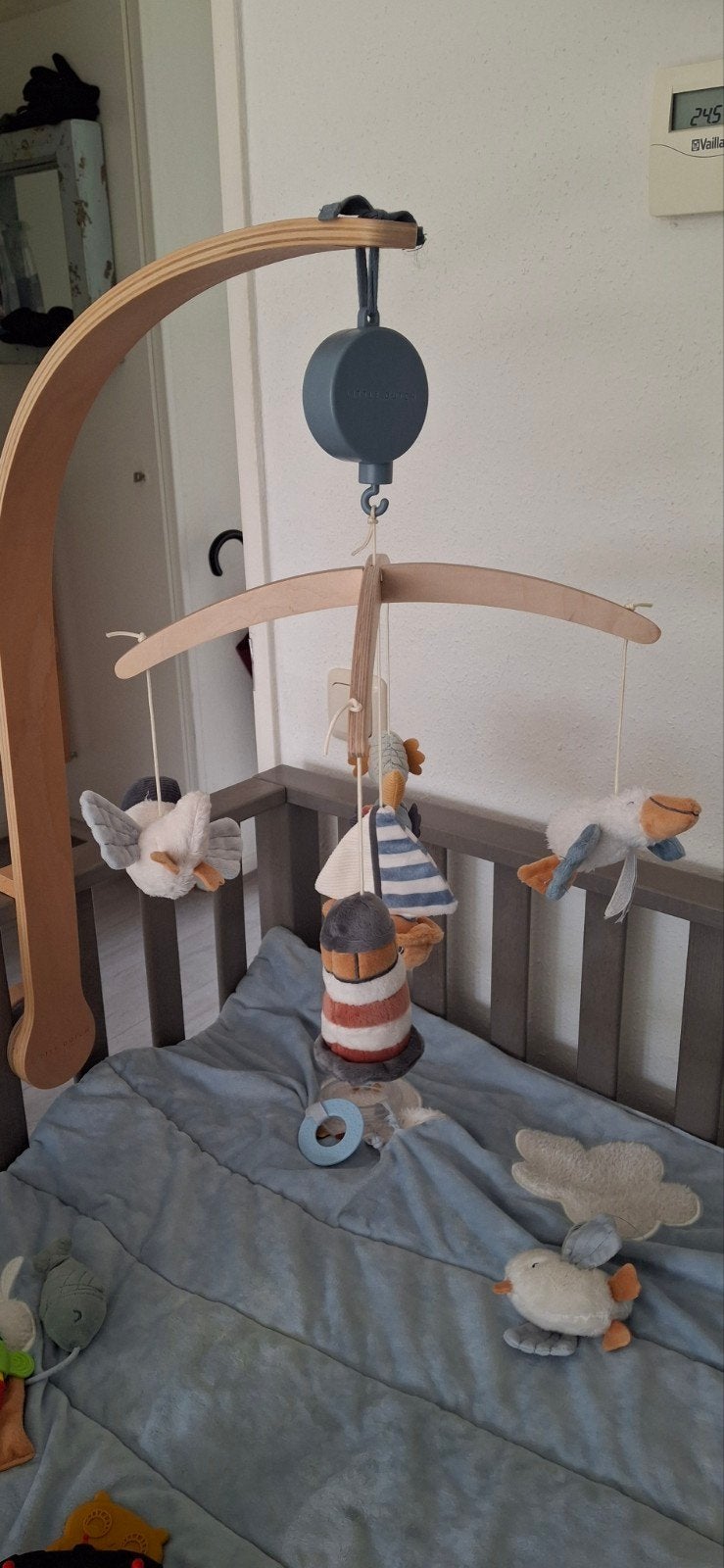 Muziek Mobiel Little Dutch Ocean Mint, Kinderen en Baby's, Ophalen, Zo goed als nieuw, Mobiel, Met geluid